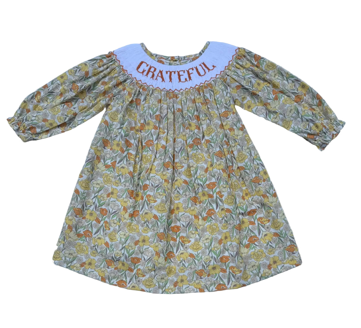 GRATEFUL Hand Smocked Dress