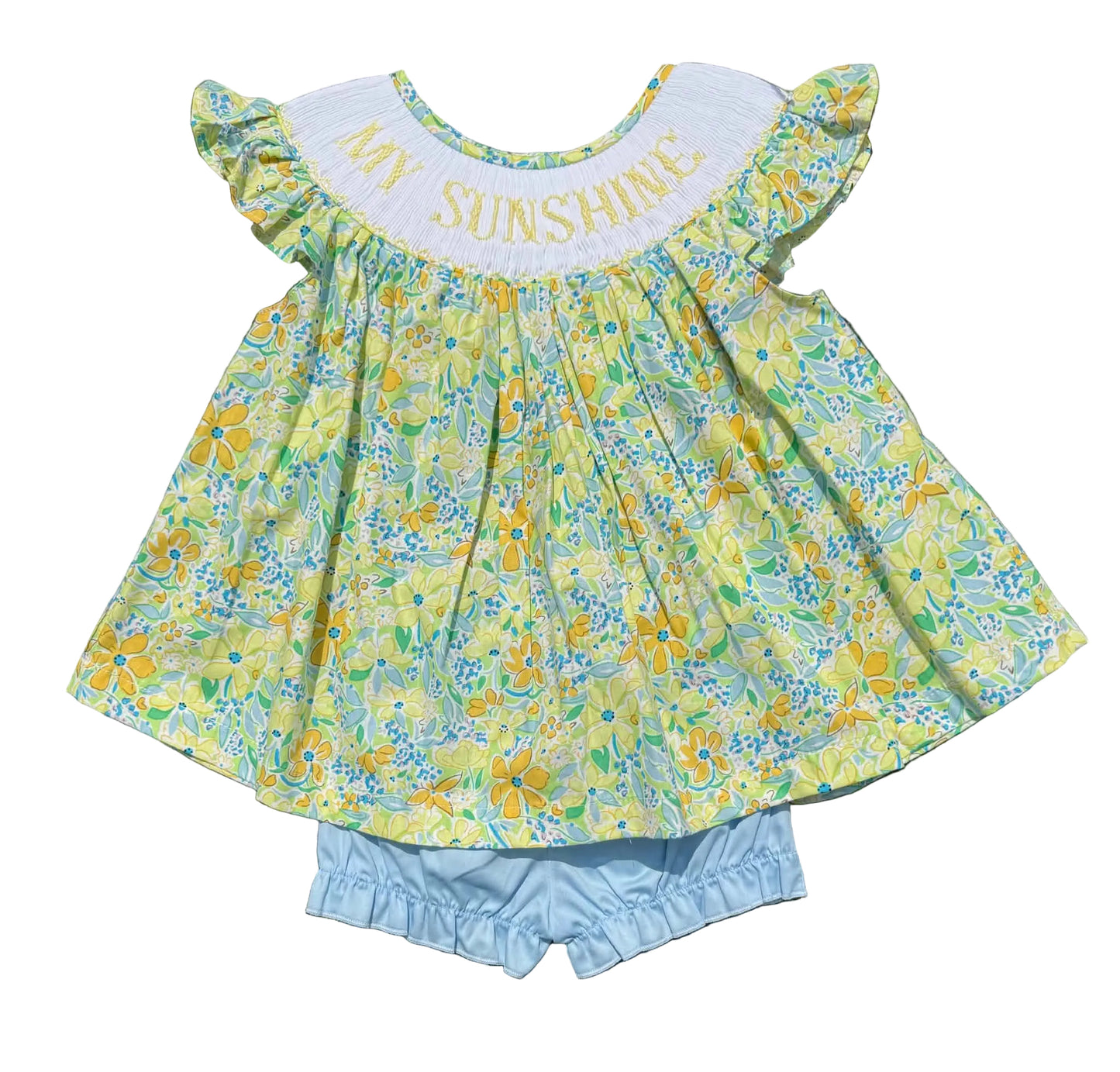 MY SUNSHINE Hand Smocked Bloomer Set