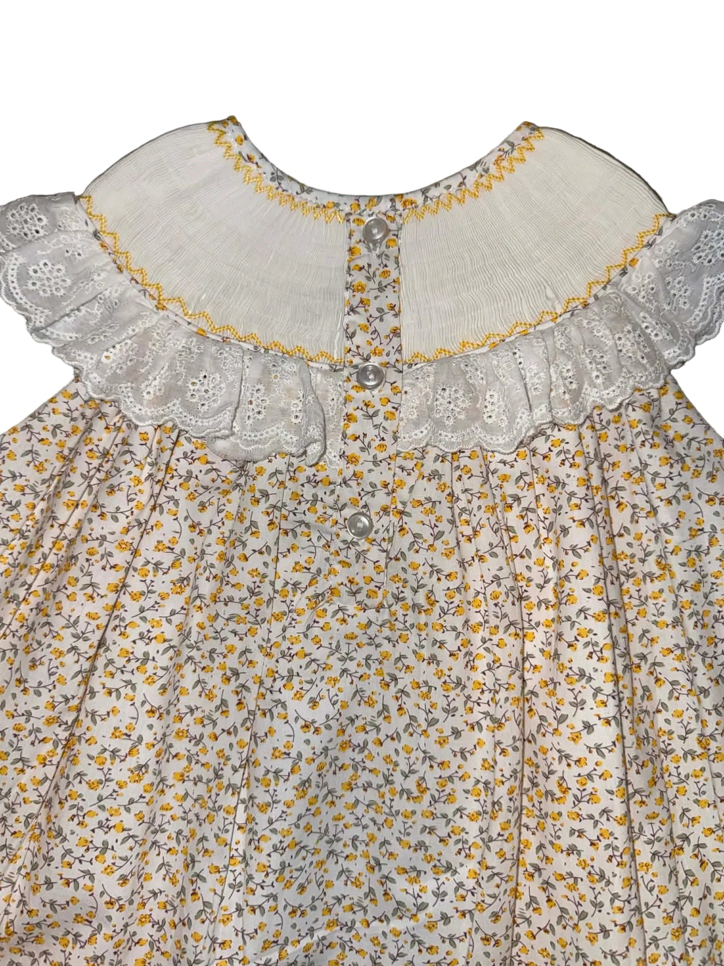 Lemon Hand Smocked Dress