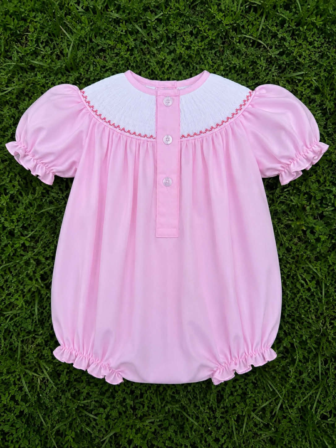Pink Hand-Smocked Birthday Bubble