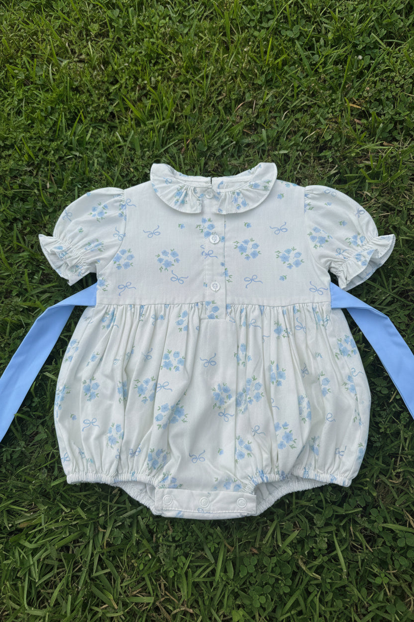 Blue Ribbon Hand-Smocked Bubble