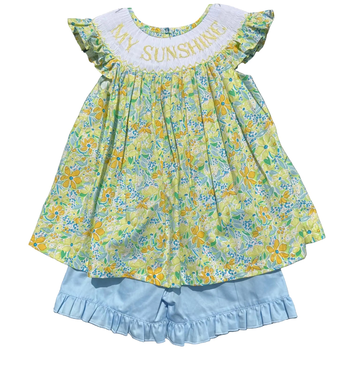 MY SUNSHINE Hand Smocked Short Set