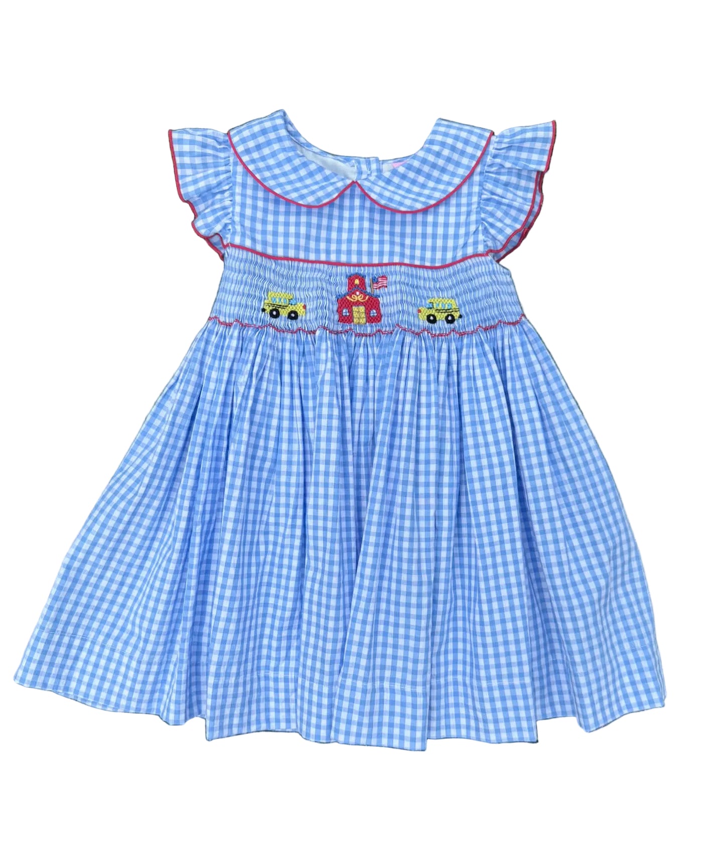 School Bus Hand Smocked Dress
