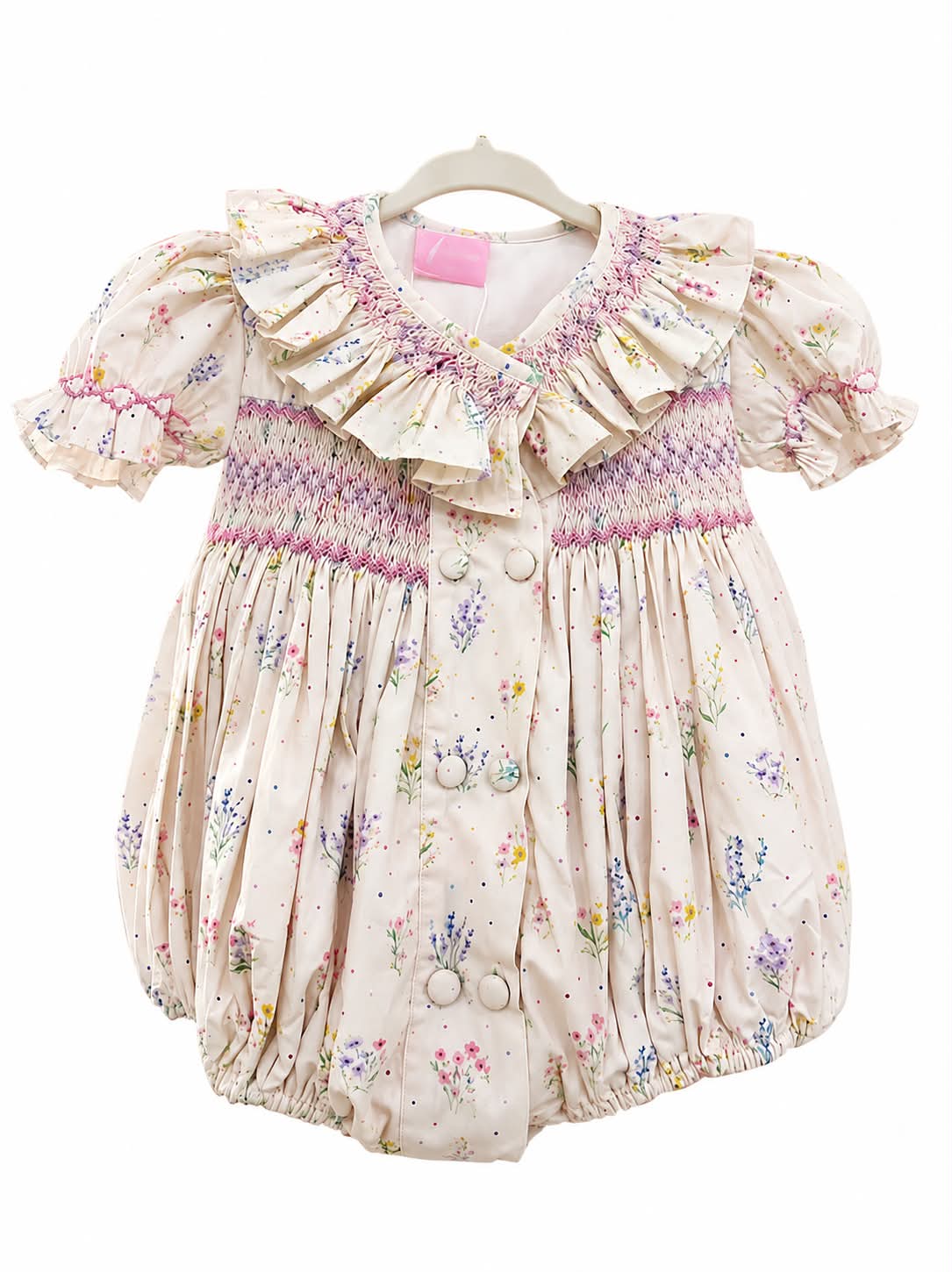 Wildflower Hand Smocked Bubble