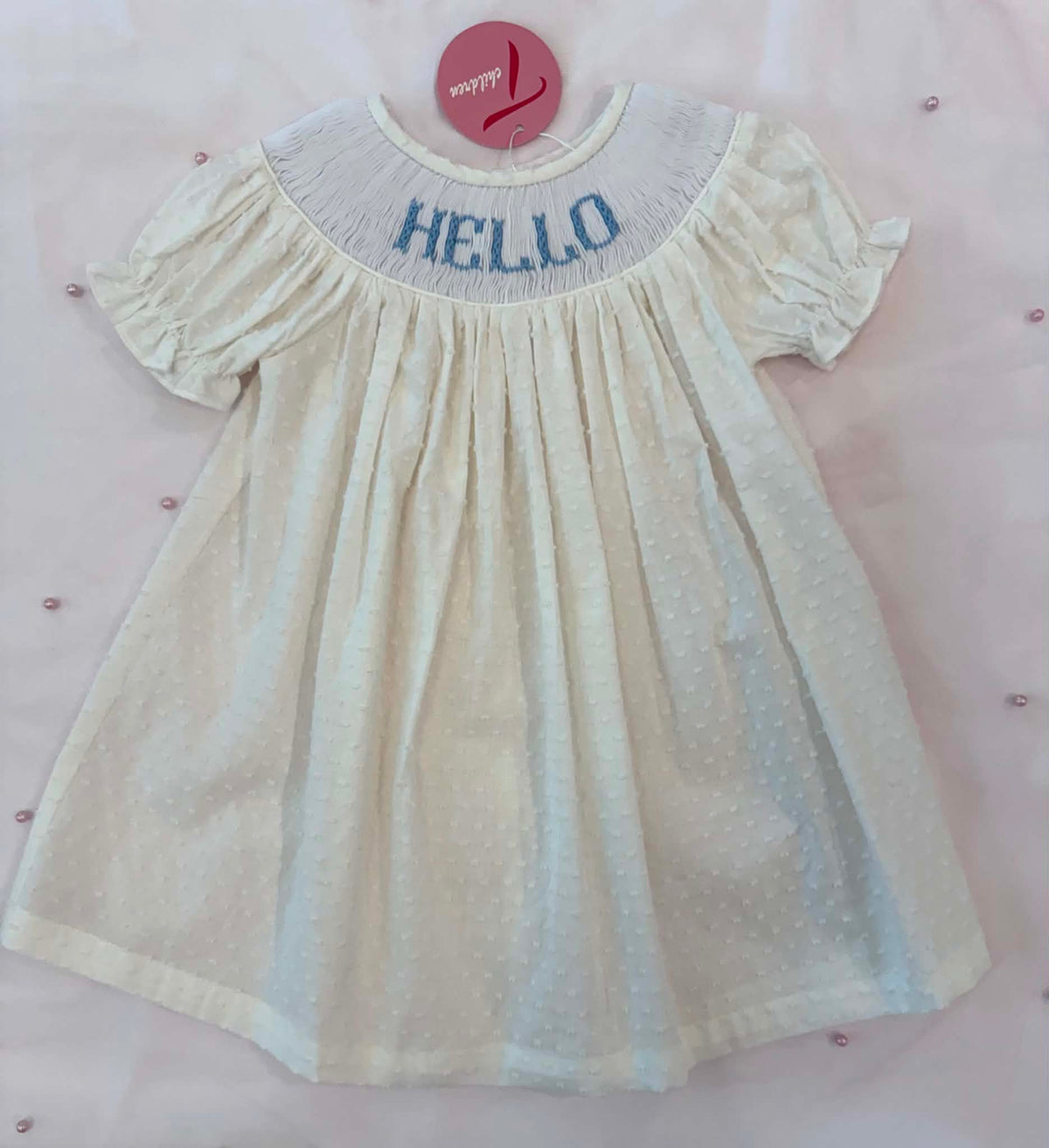 Blue Hand Smocked Dress