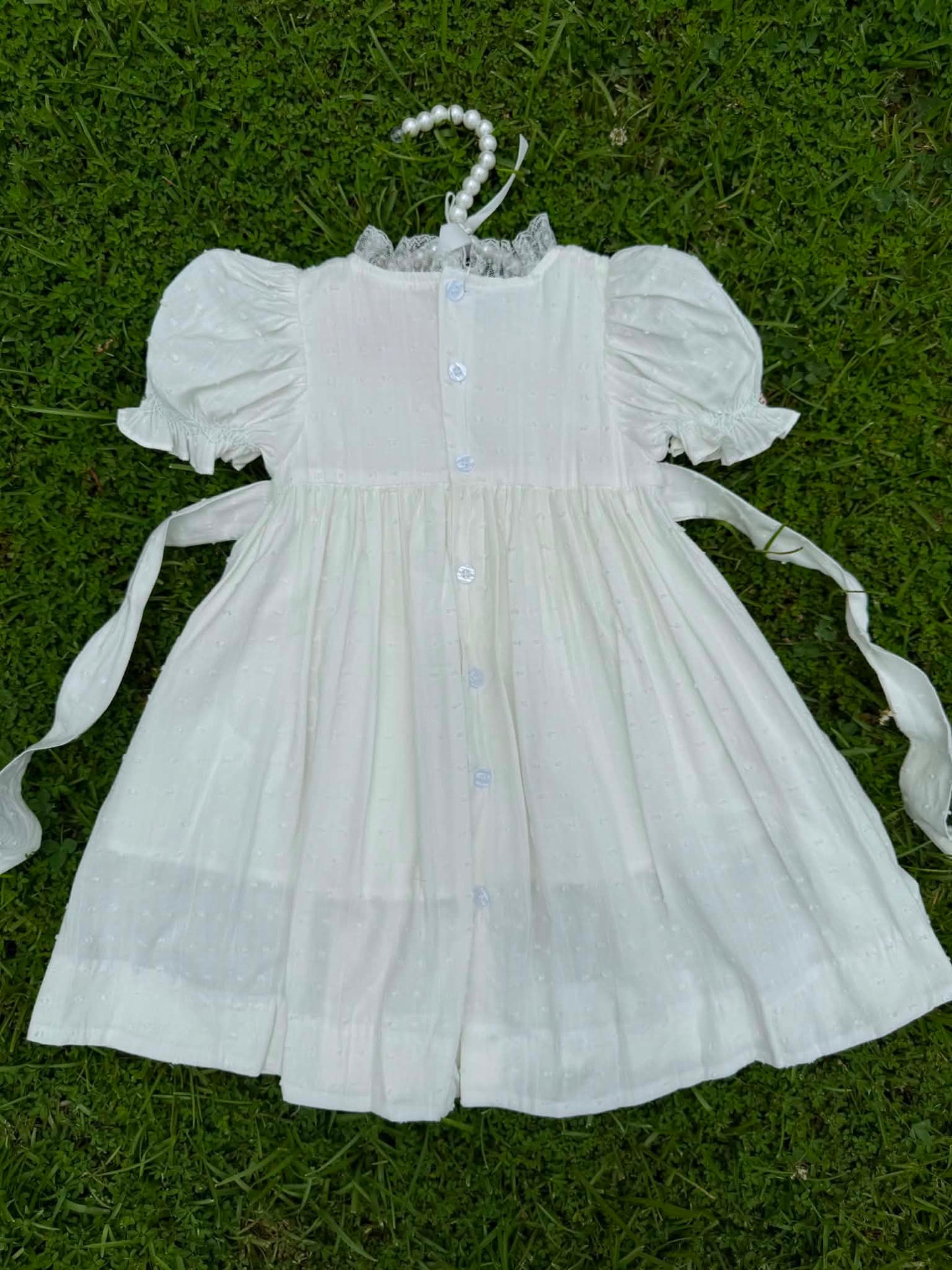 Blue Ribbon Hand Smocked Dress