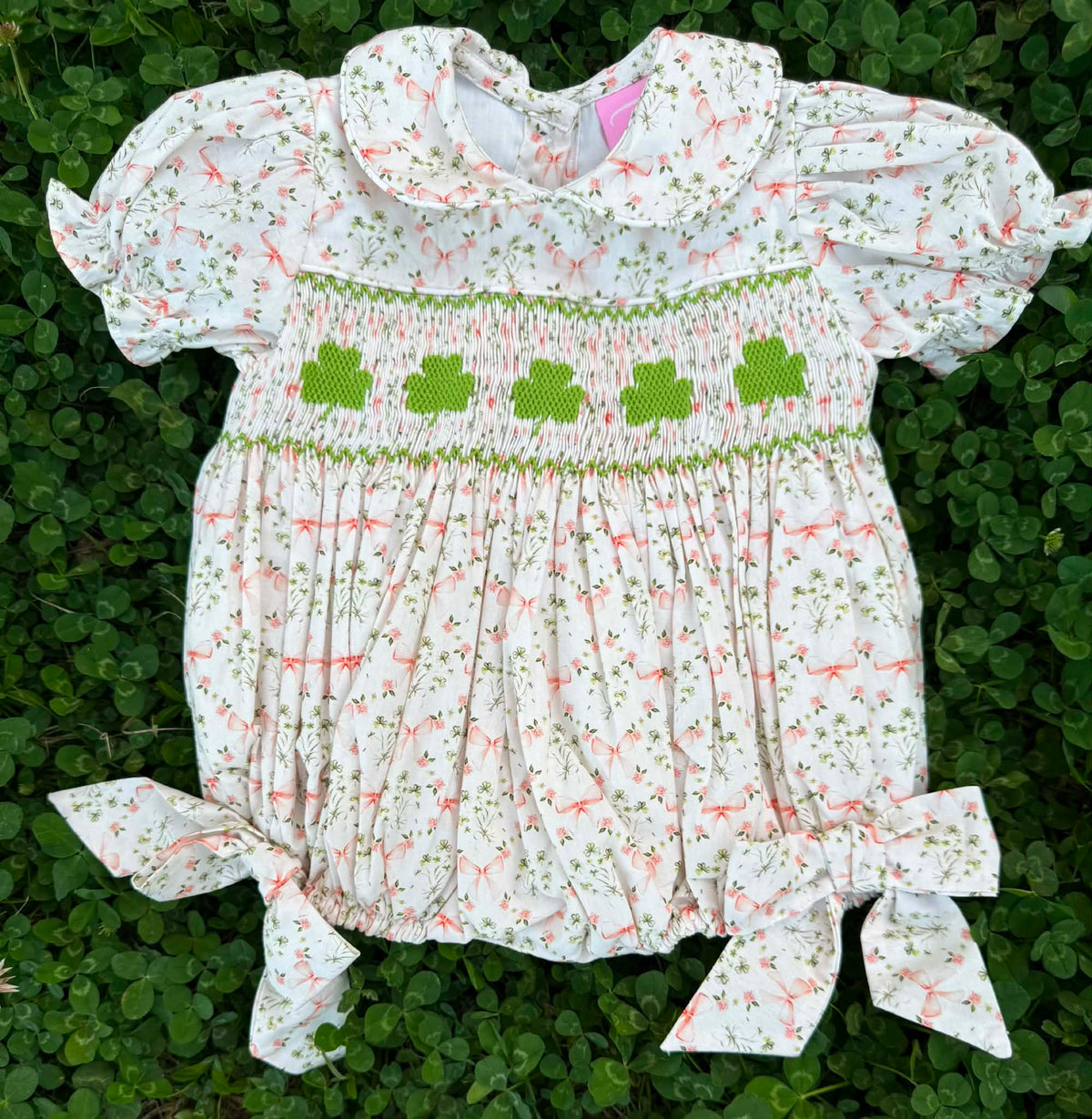 Hand Smocked Clover Bubble