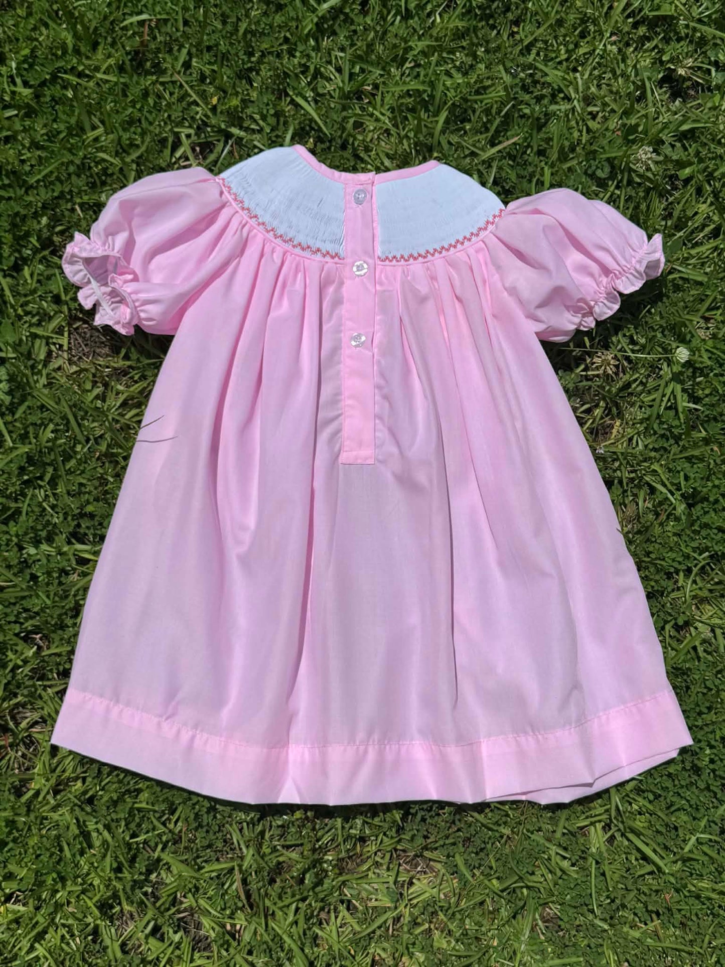 Pink Hand-Smocked Birthday Dress