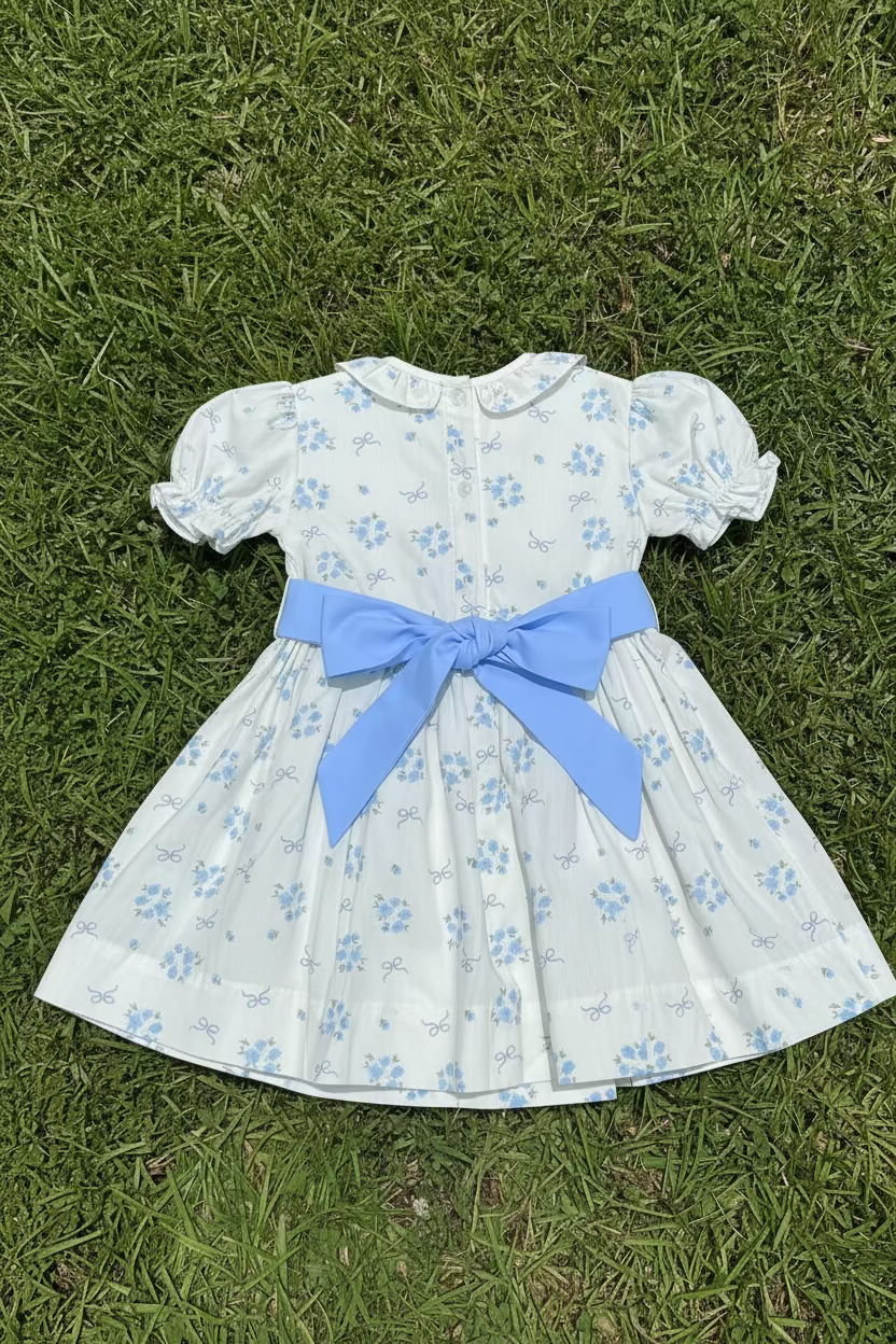 Blue Ribbon Hand-Smocked Dress