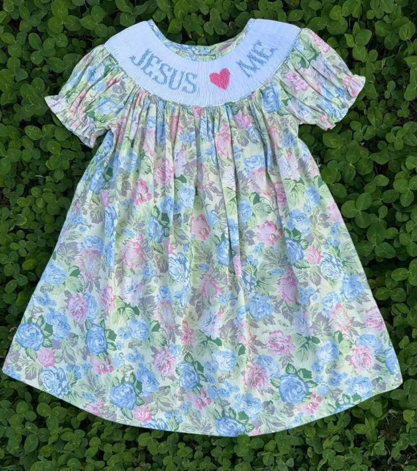 Jesus ❤️ Me Hand-Smocked Dress