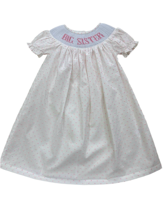 BIG SISTER Smocked Bishop Dress