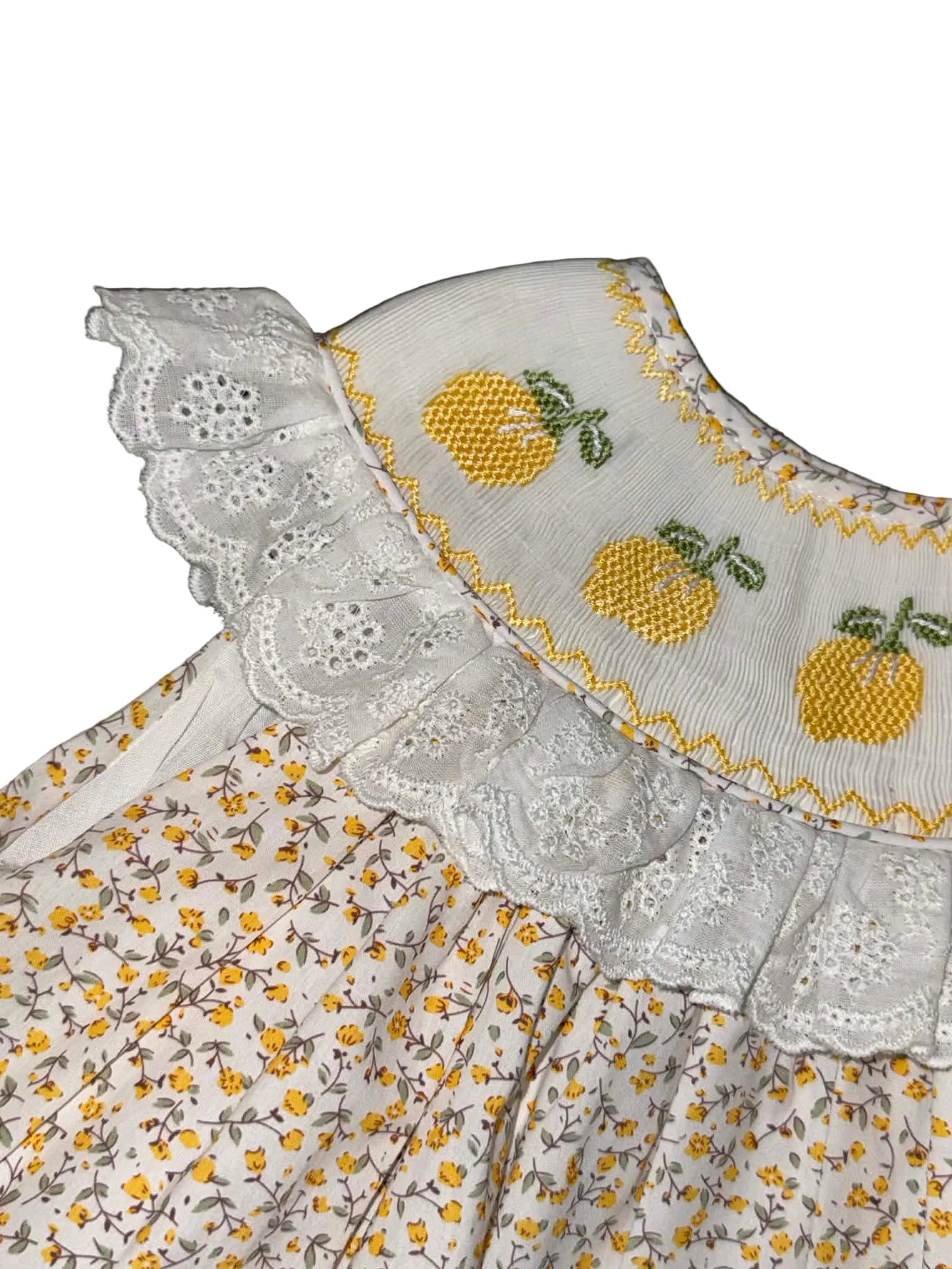 Lemon Hand Smocked Dress