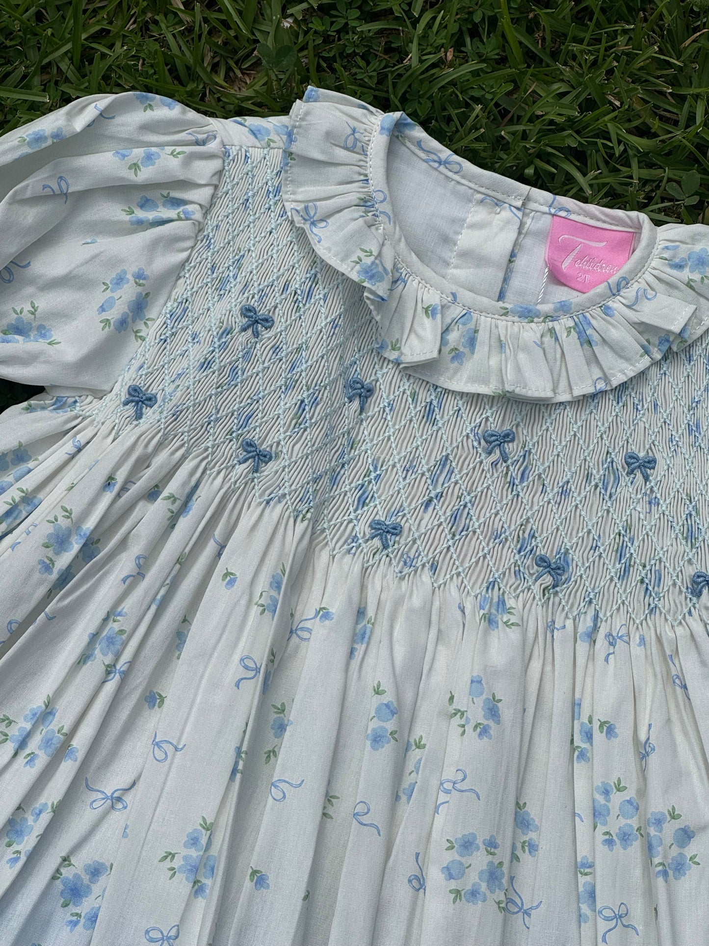 Blue Ribbon Hand-Smocked Bloomer Set