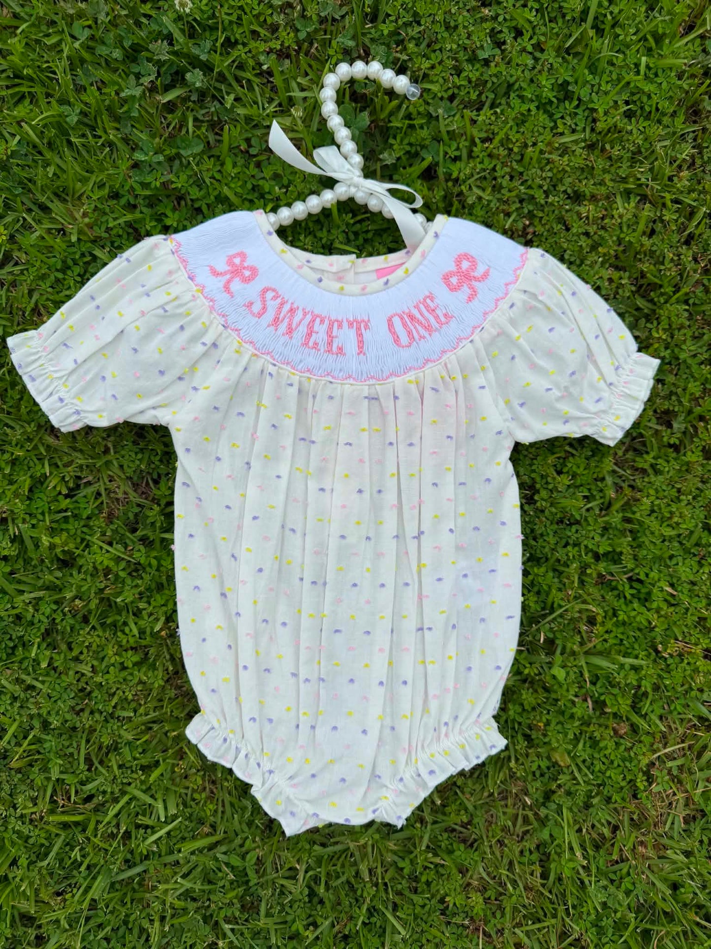 Sweet One Hand-Smocked Bubble