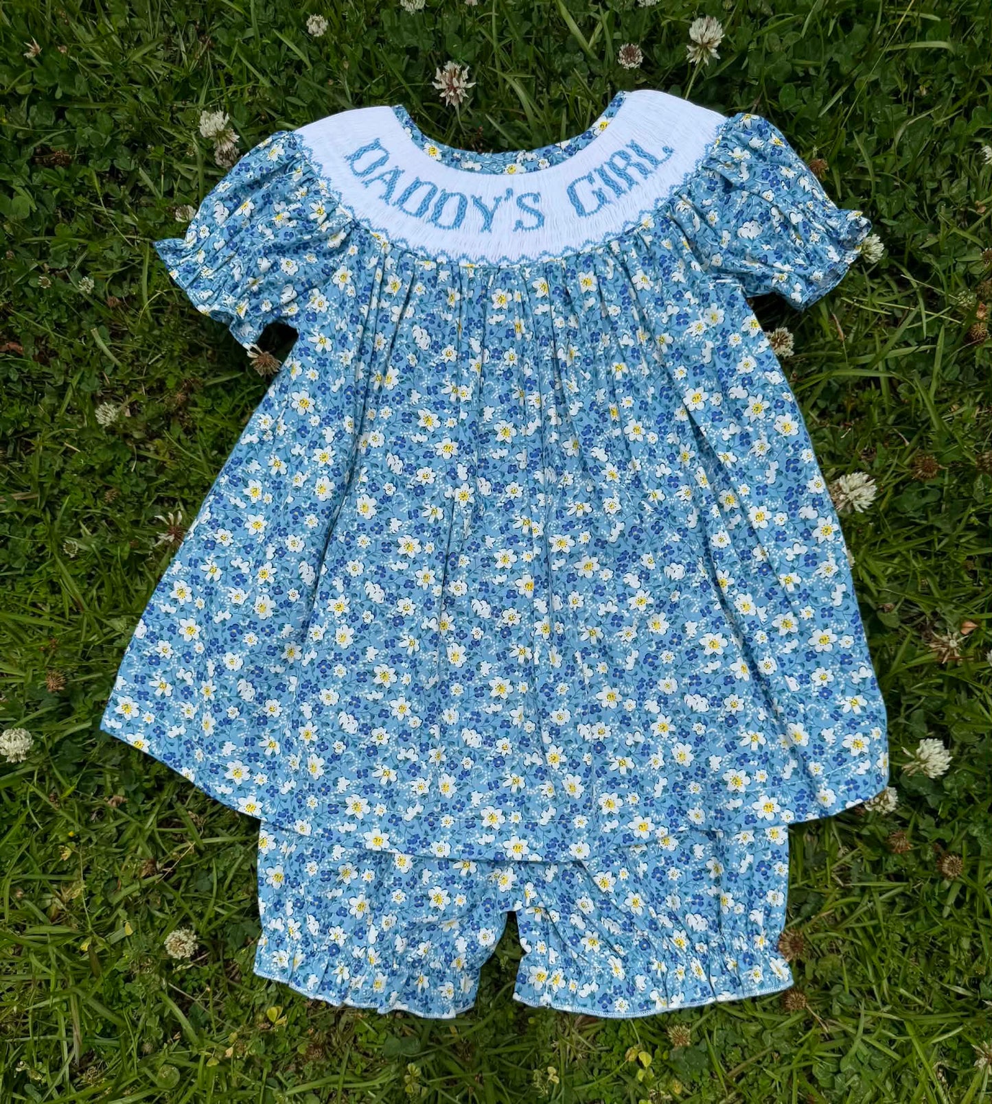 Daddy’s Girl Hand-Smocked Dress Set
