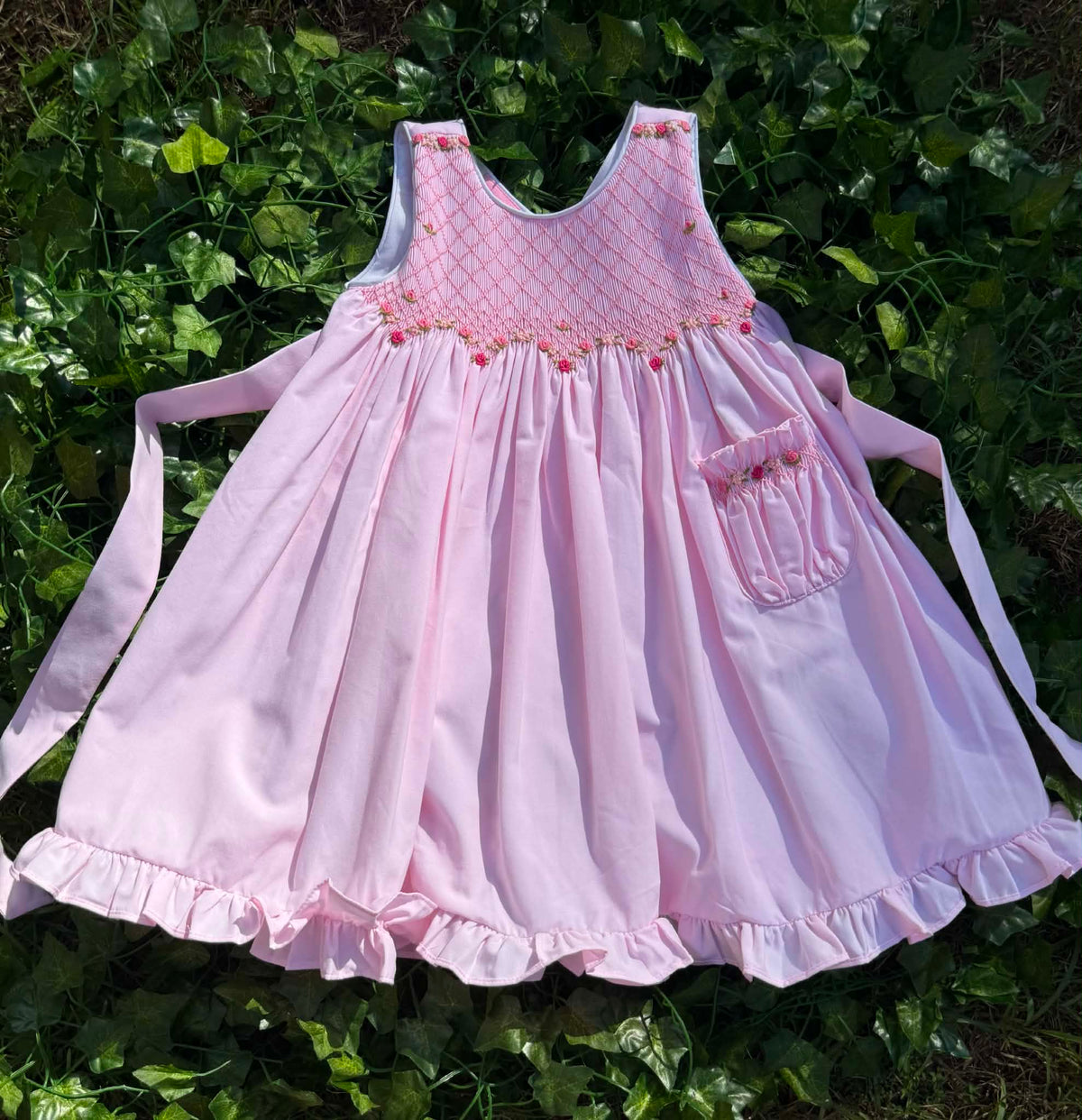 Sweet Rose Hand Smocked Dress