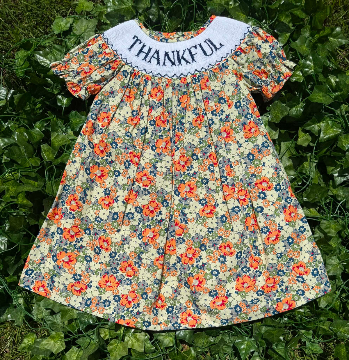 THANKFUL Hand Smocked Dress