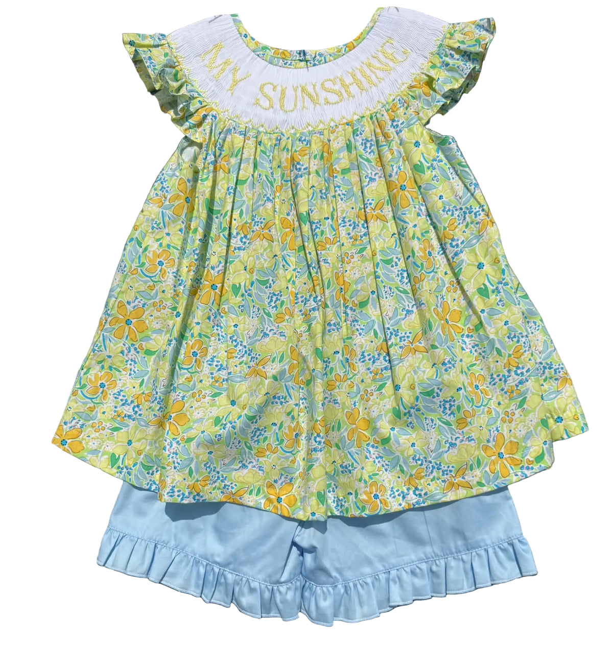 MY SUNSHINE Hand Smocked Short Set