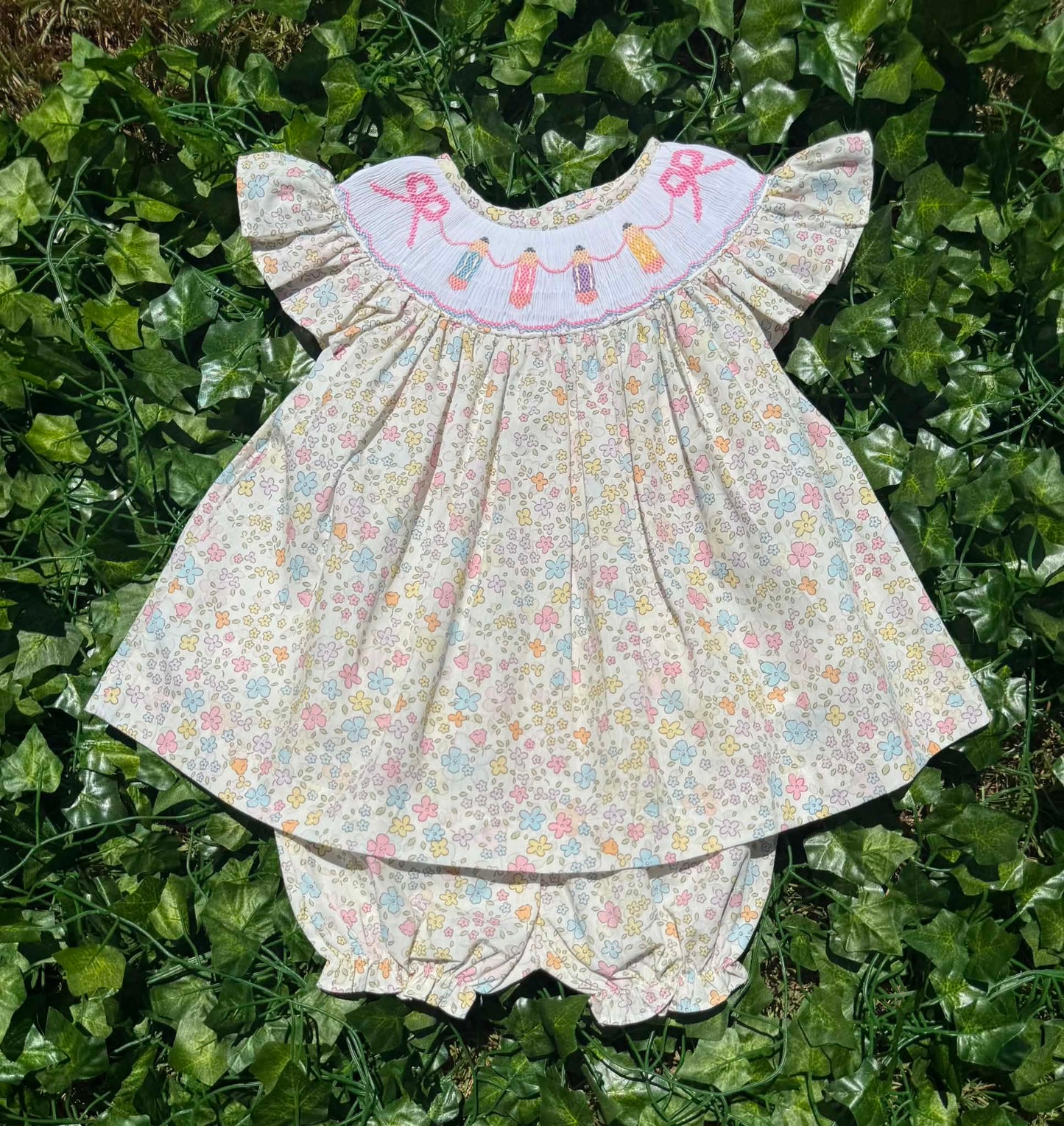 Pastel Pencils Hand Smocked Set