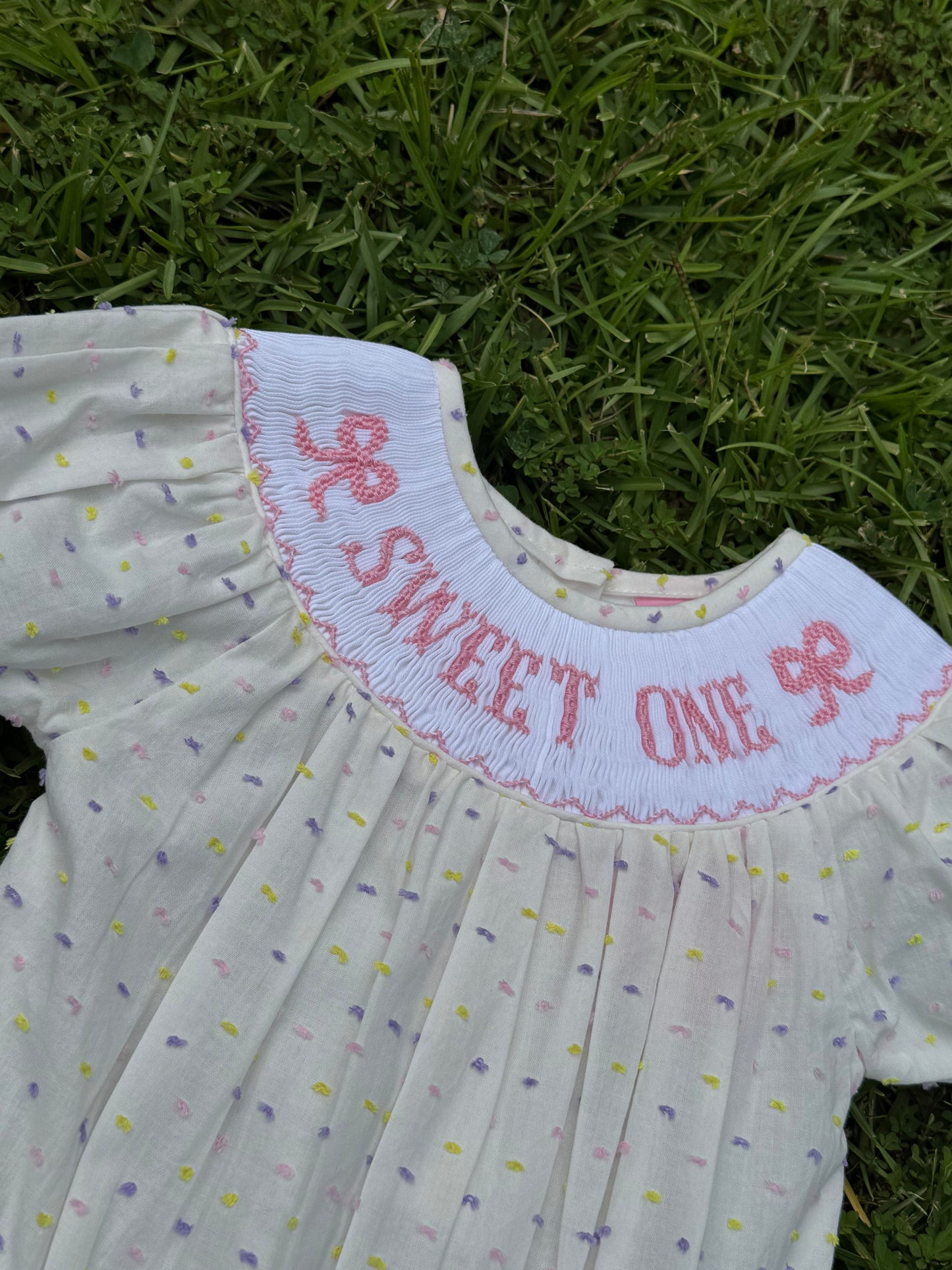 Sweet One Hand-Smocked Bubble