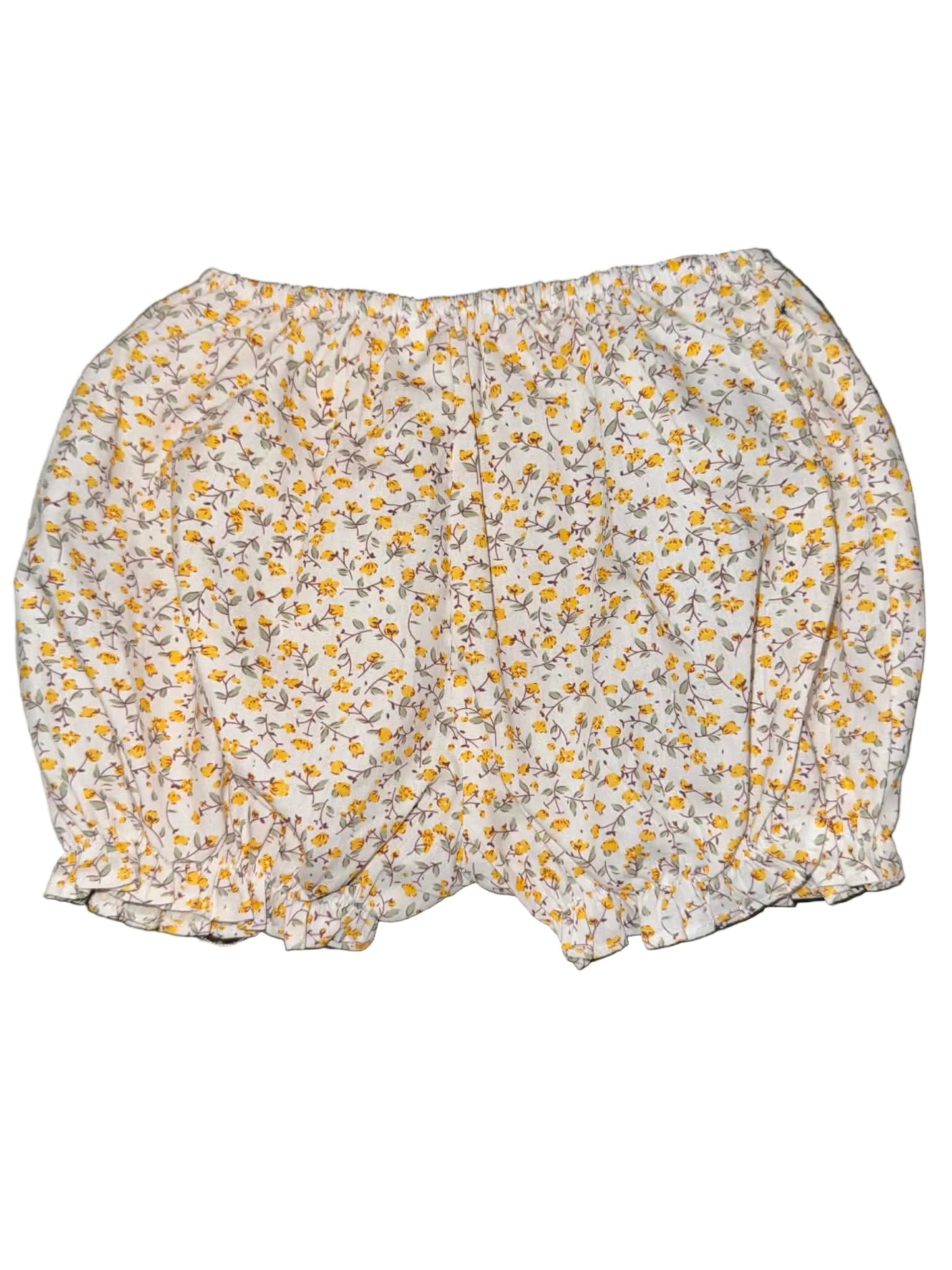 Lemon Hand Smocked Bloomer Set