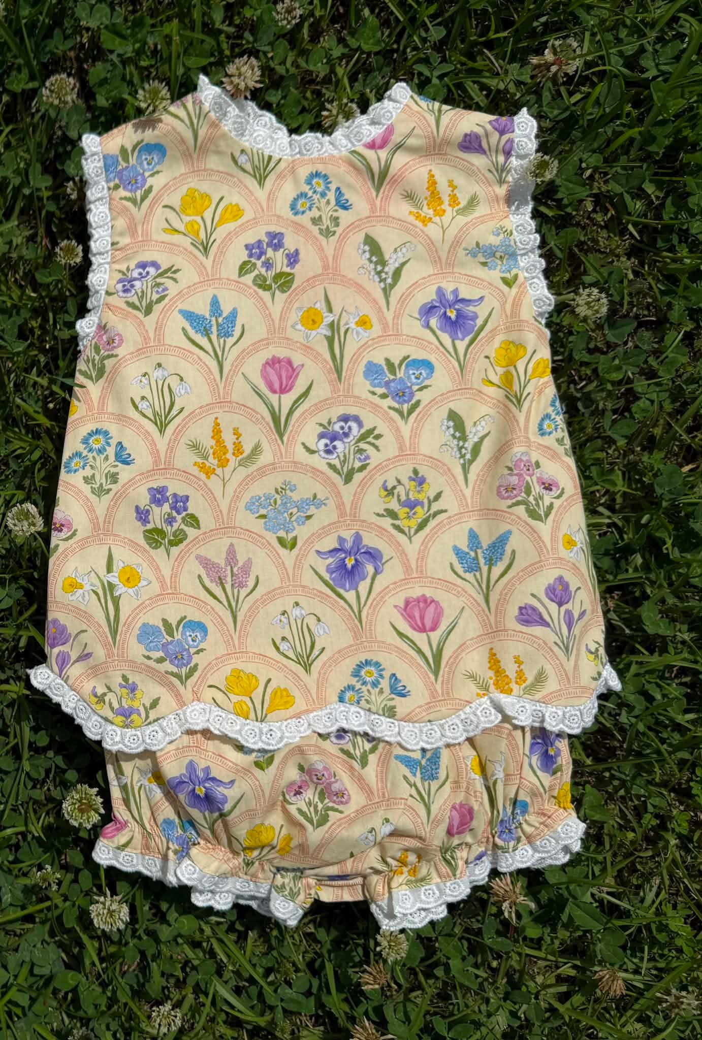 Yellow Garden Diaper Set