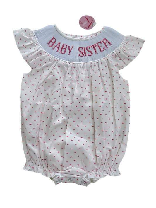 BABY SISTER Hand Smocked Bubble