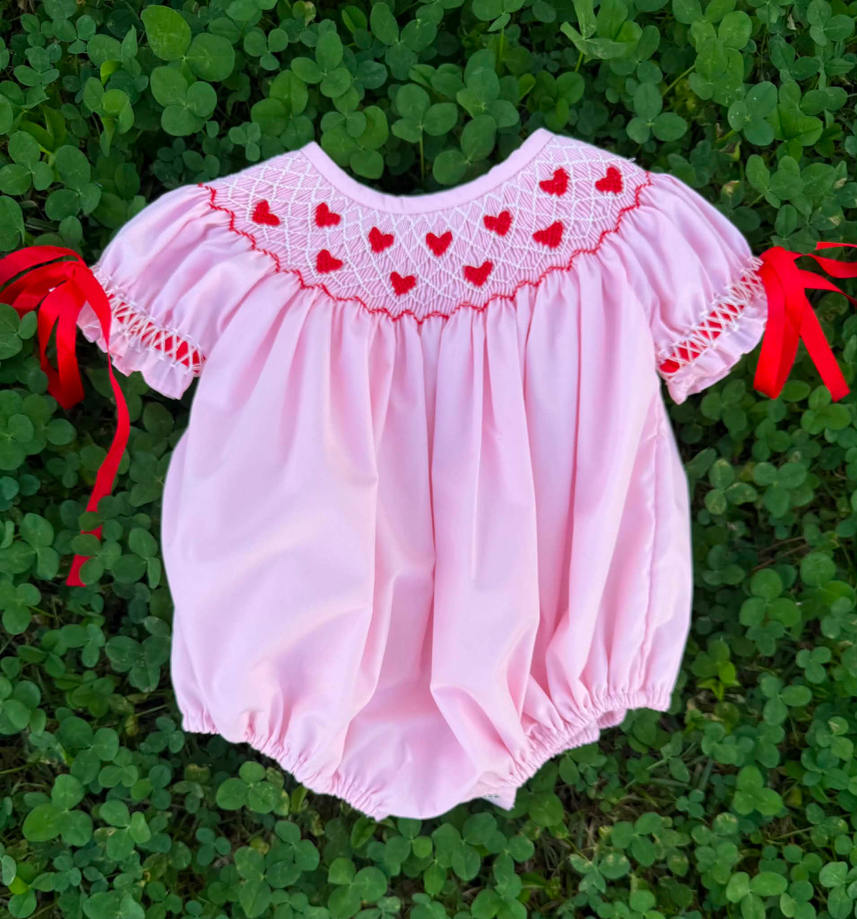 Hearts Hand Smocked Bubble