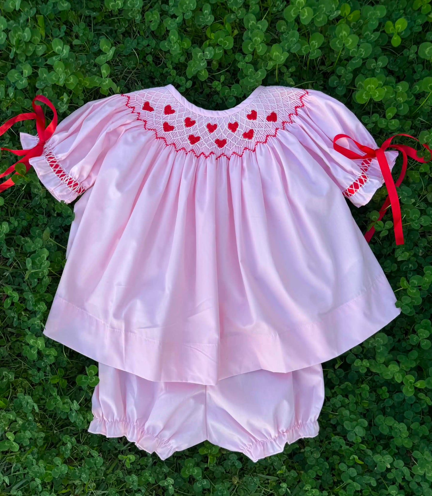 Hearts Hand Smocked Set
