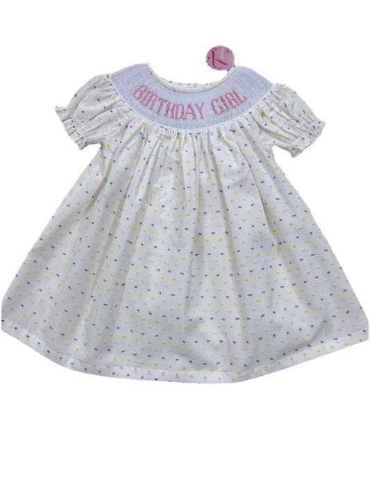 BIRTHDAY GIRL Hand Smocked Dress