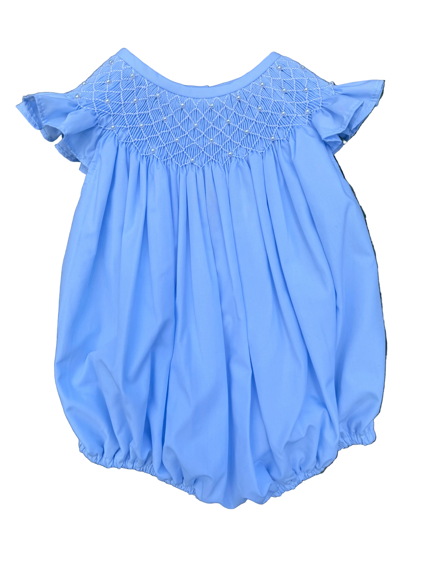 Blue Pearl Hand Smocked Bubble