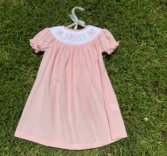 SISSY Hand-Smocked Bishop Dress