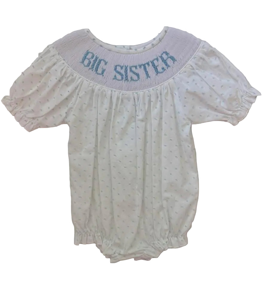 BIG SISTER Hand Smocked Bubble