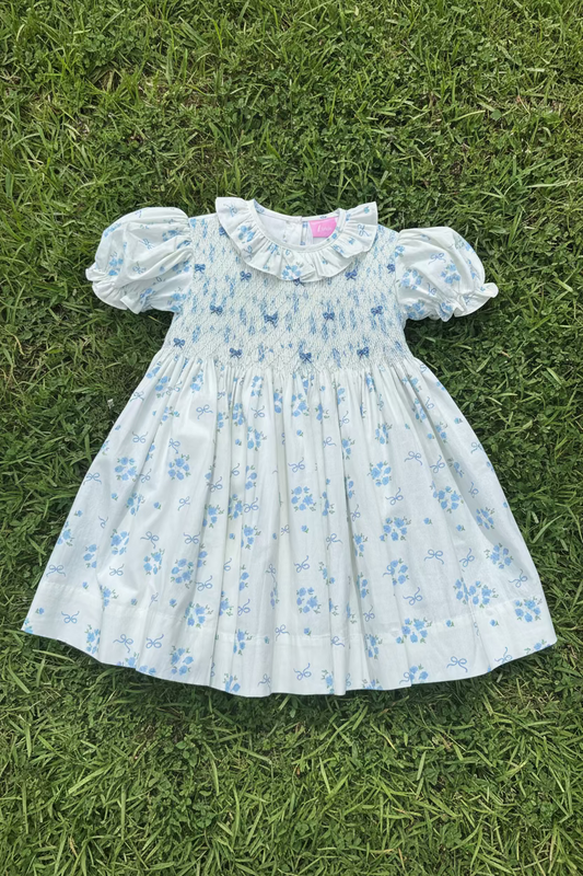 Blue Ribbon Hand-Smocked Dress