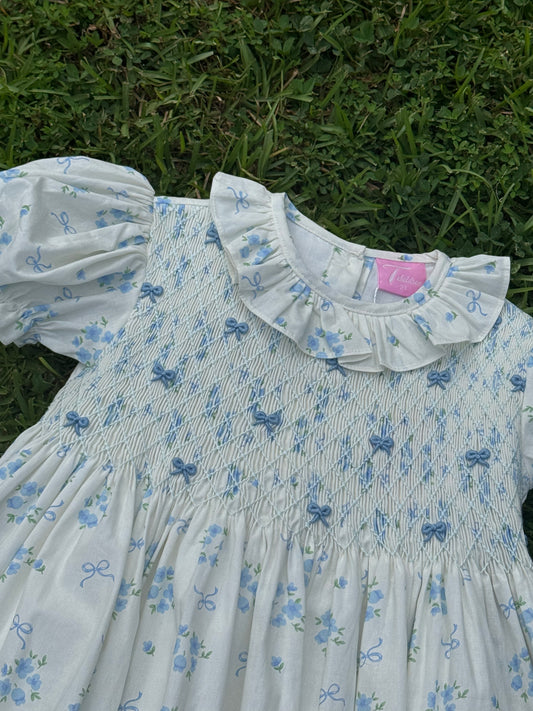 Blue Ribbon Hand-Smocked Dress