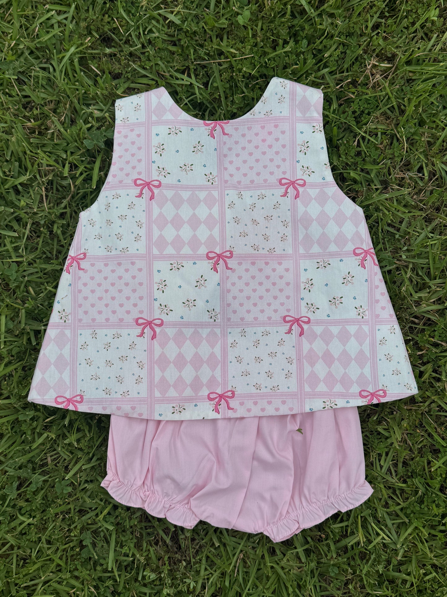 Pink Bow Diaper Set