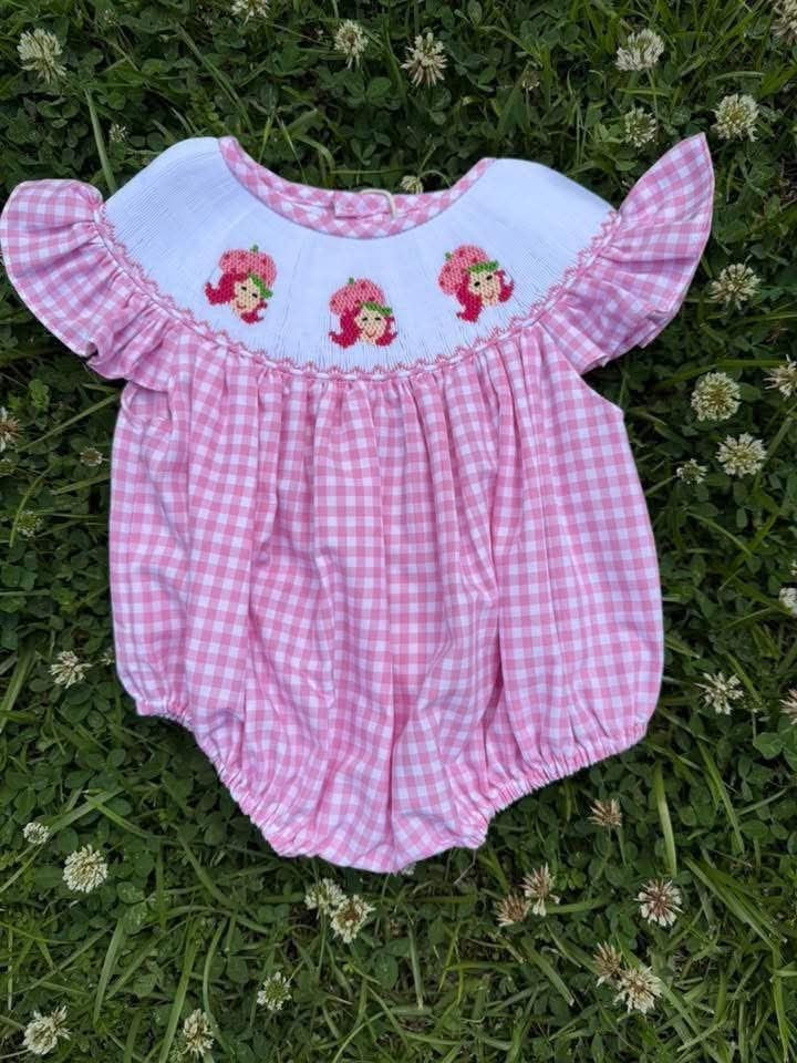 Strawberry Shortcake Hand Smocked Bubble