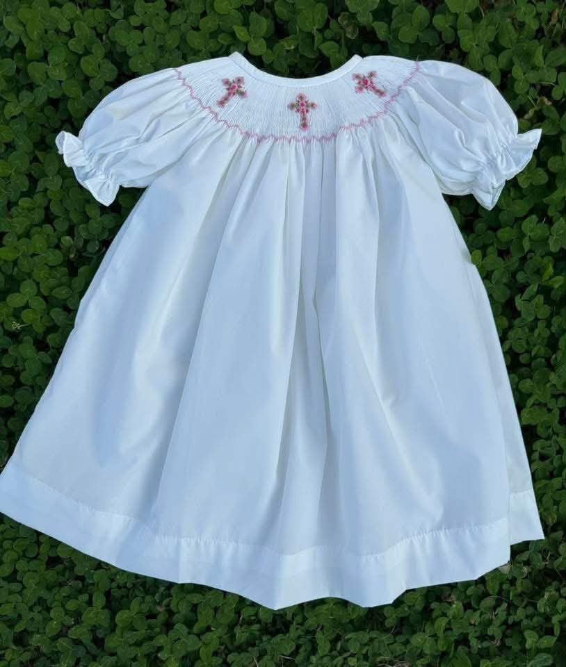 Cross Hand Smocked Dress