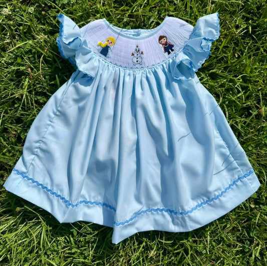 Frozen Hand Smocked Dress