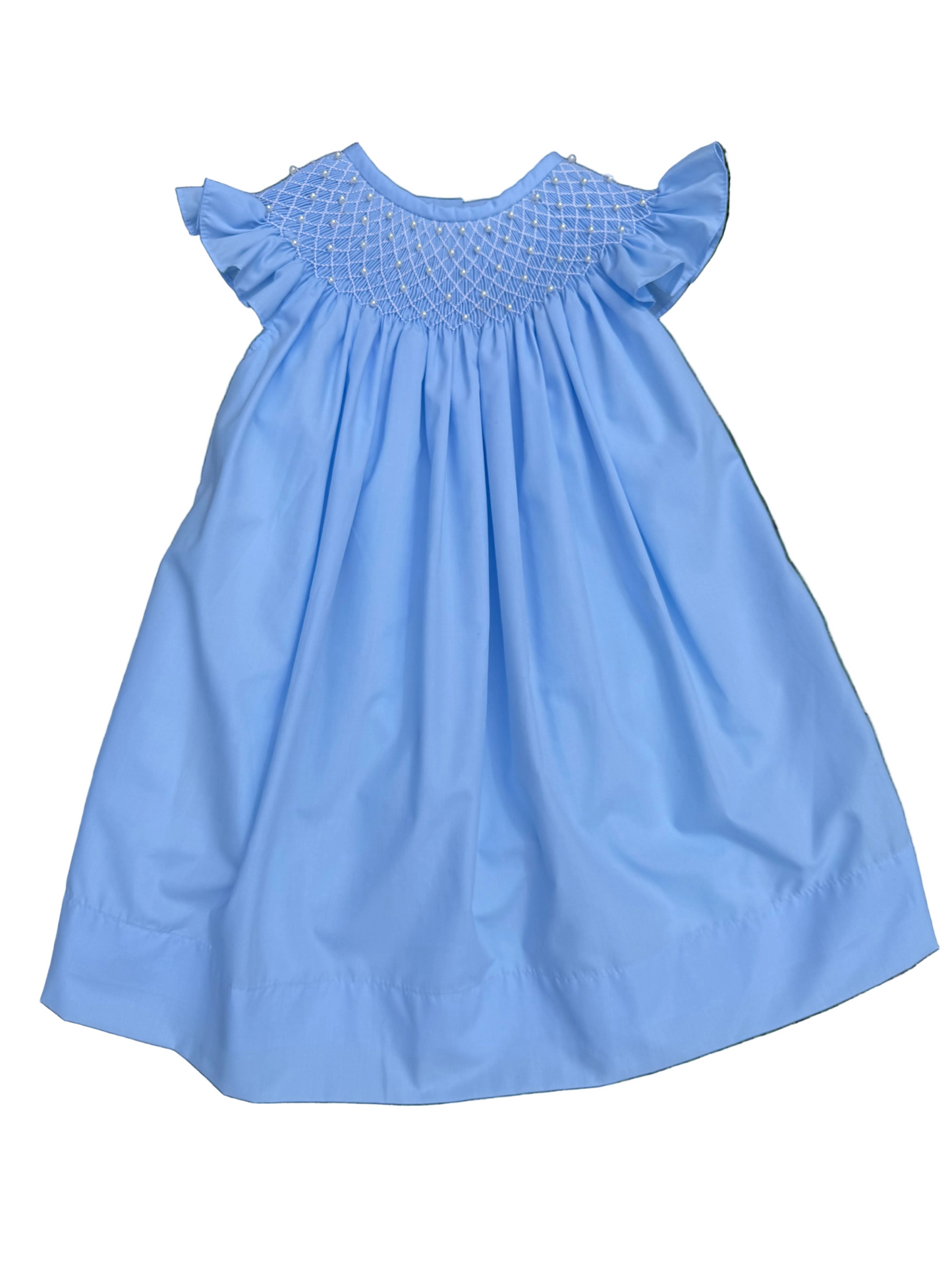 Blue Pearl Hand Smocked Dress